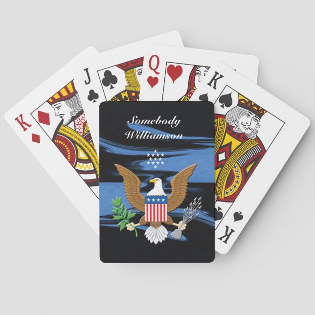 Patriotiskt symbol för USA - personalisera Casinokort (Baksidan)