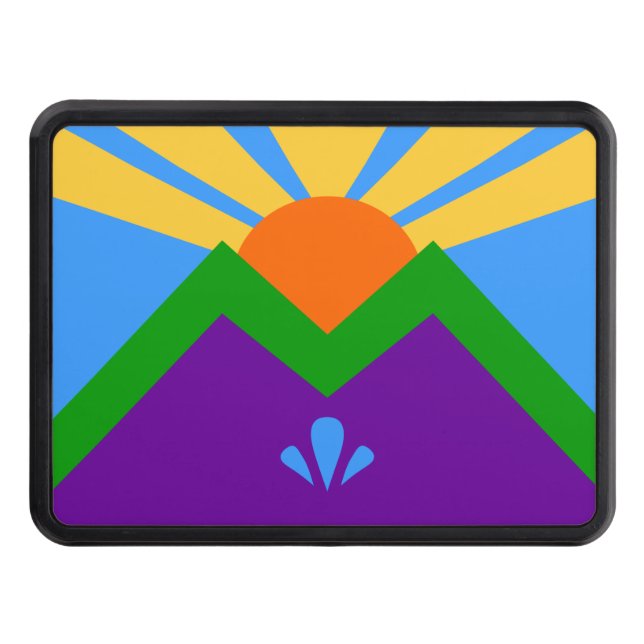 Patriotiskt täcke med Flagga Manitou Vår Dragkroksskydd (Framsidan)