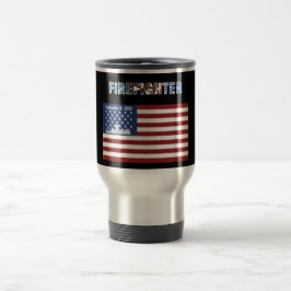 Patriotiskt tema för brandmantravel mug resemugg