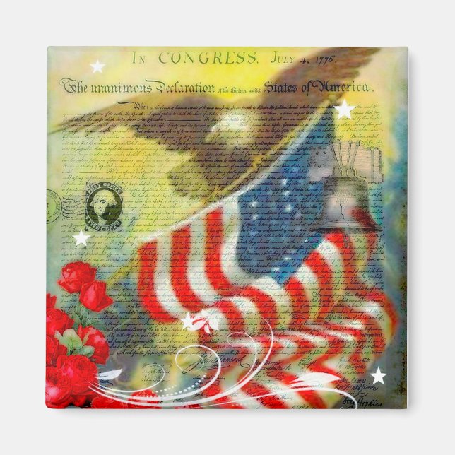 Patriotiskt tema magnet (Framsidan)