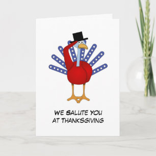 Patriotiskt thanksgivingTurkiet salutera Helgkort