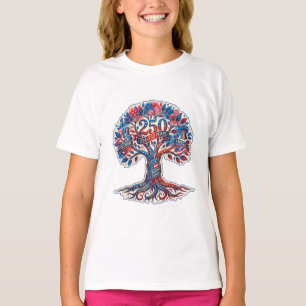 Patriotiskt träd för Amerikas 250-årsjubileum T Shirt
