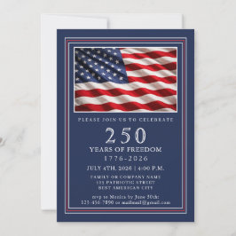 Patriotiskt USA 250-årsjubileumsfirande Inbjudningar
