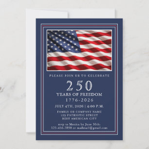 Patriotiskt USA 250-årsjubileumsfirande Inbjudningar