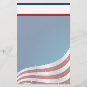 Patriotiskt USA-papper med brevhuvud