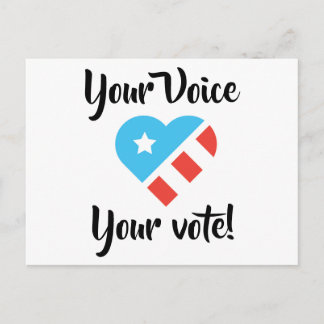 Patriotiskt vykort för väljare
