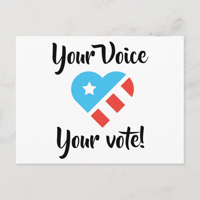 Patriotiskt vykort för väljare (Framsida)