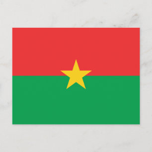 Patriotiskt vykort med Burkina Fasos flagga