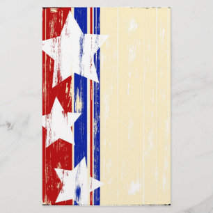 Patriotiskt Wood stationärt Brevpapper