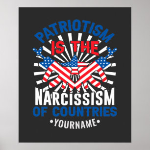 Patriotism är Narcissismen i Land Poster