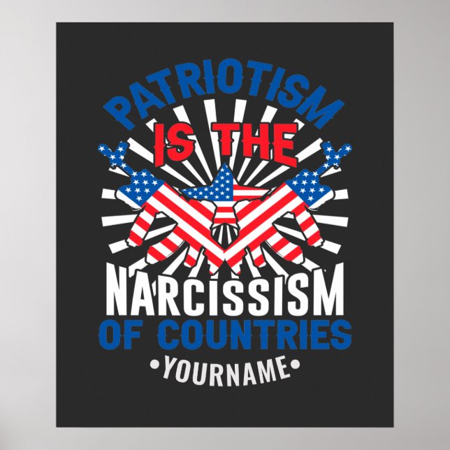 Patriotism är Narcissismen i Land Poster (Framsidan)