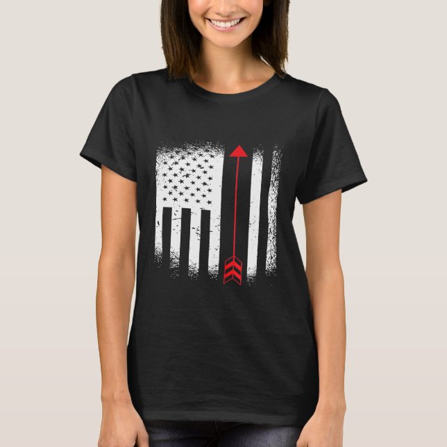 Patriotism Archer fjärde juli T Shirt (Framsida)