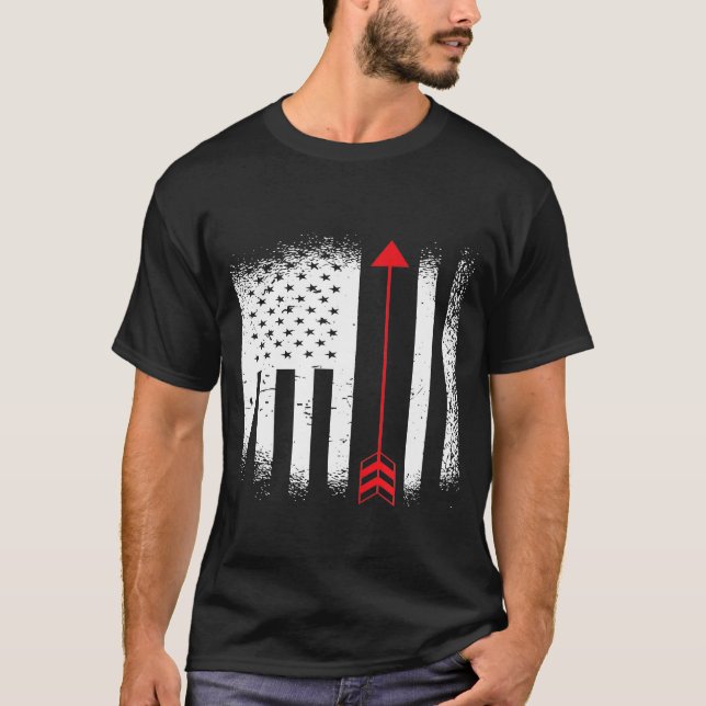Patriotism Archer fjärde juli T Shirt (Framsida)