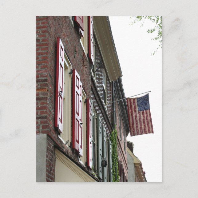 Patriotism Colonial Stil Vykort (Framsida)