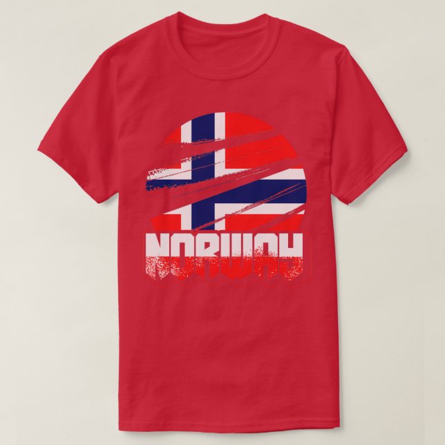 patriotism i norgens flagga t shirt (Design framsida)