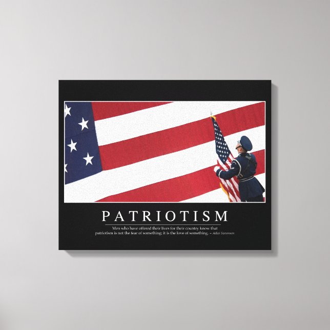 Patriotism: inspirationsoffert canvastryck (Framsida)