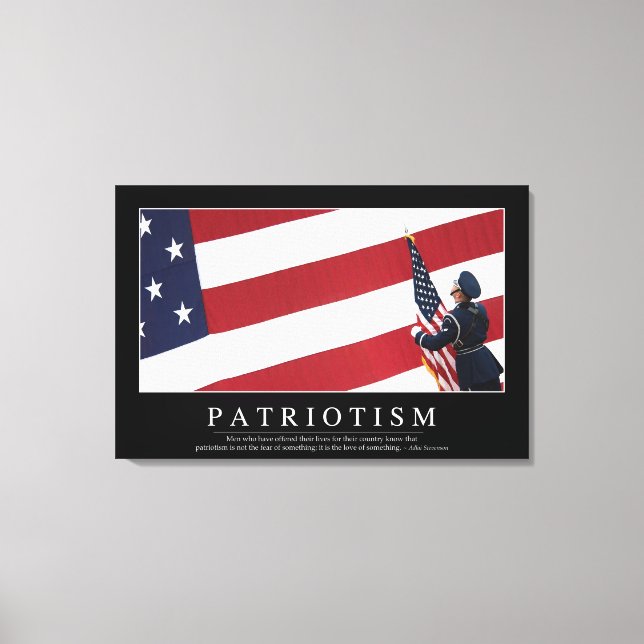 Patriotism: inspirationsoffert canvastryck (Framsida)