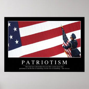 Patriotism: Inspirera citationstecken Poster
