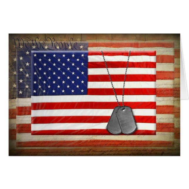 Patriotism Symbols Hälsningskort (Framsidan Horizontal)