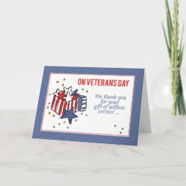 Patriotism Tack Gift box med stjärnor Kort