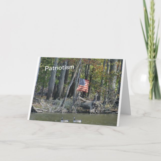 Patriotism USA flagga Kort (Framsida)