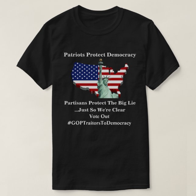 Patriots Protect Democracy T-Shirt (Design framsida)