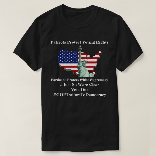 Patriots Protect Voting Högers T-Shirt (Design framsida)