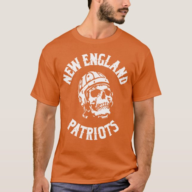 Patriots Skull retro T Shirt (Framsida)