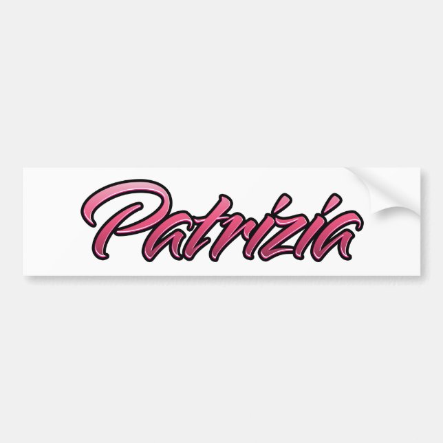 Patrizia faderade rosa Aufkleber Sticker Bildekal (Framsidan)