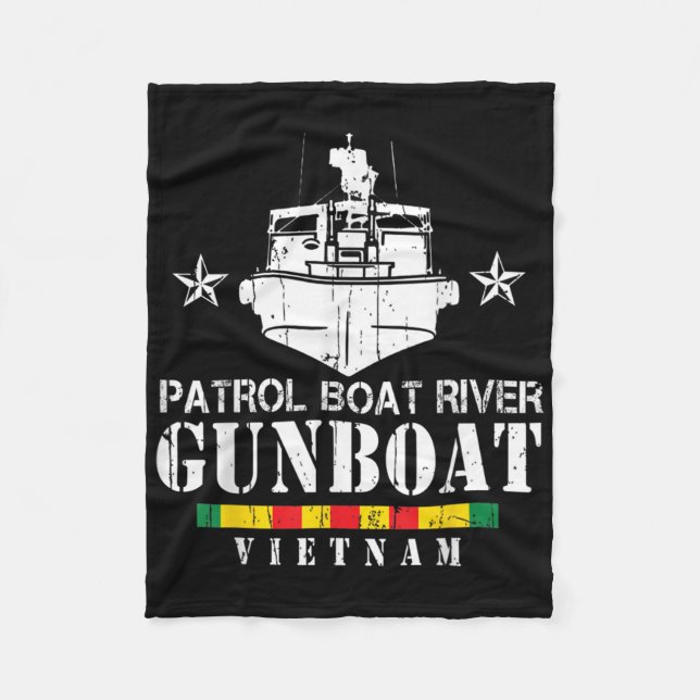 Patrol Boat River Gunboat Vietnam Veteran Fleecefilt (Framsidan)