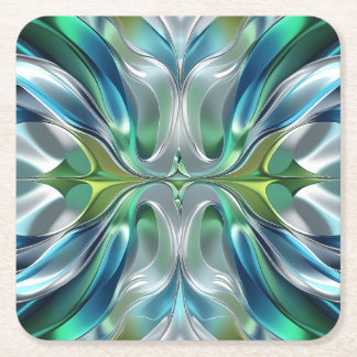 Patrón abstracto de ondas de Agua Underlägg Papper Kvadrat