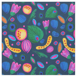 Patrón boho pintado a mano azul navy tyg