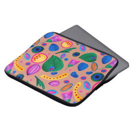 Patrón boho pintado a mano terracota laptop fodral