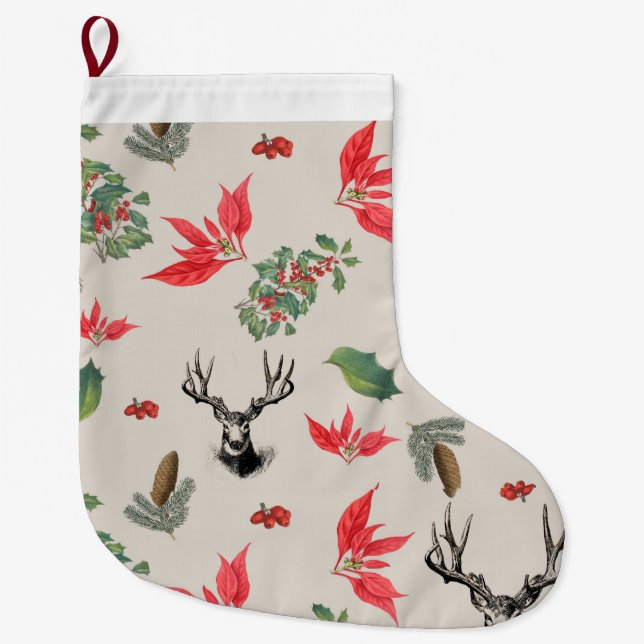 Patrón botánico de Navidad Stor Julstrumpa (Framsidan)