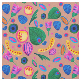 Patrón cozy boho terracota  tyg