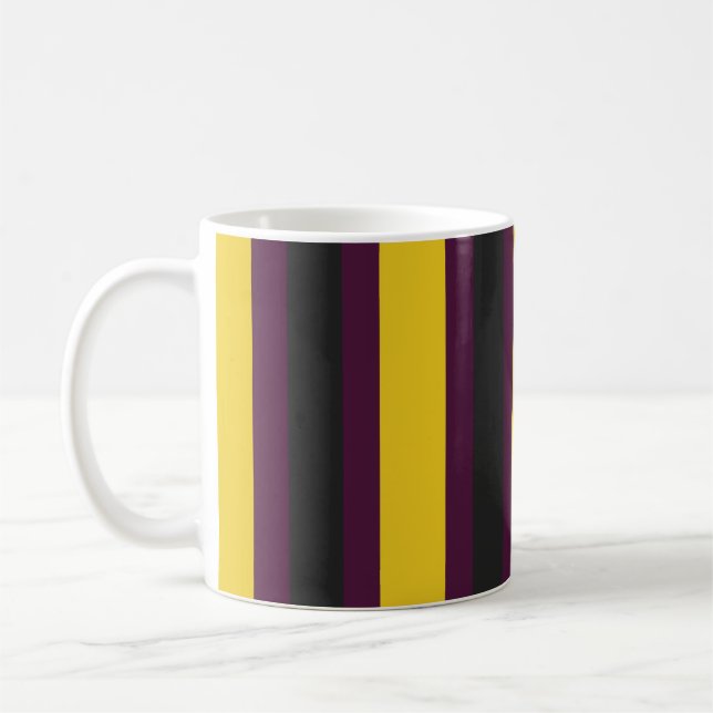 Patrón de lineas Amarillo Kaffemugg (Vänster)