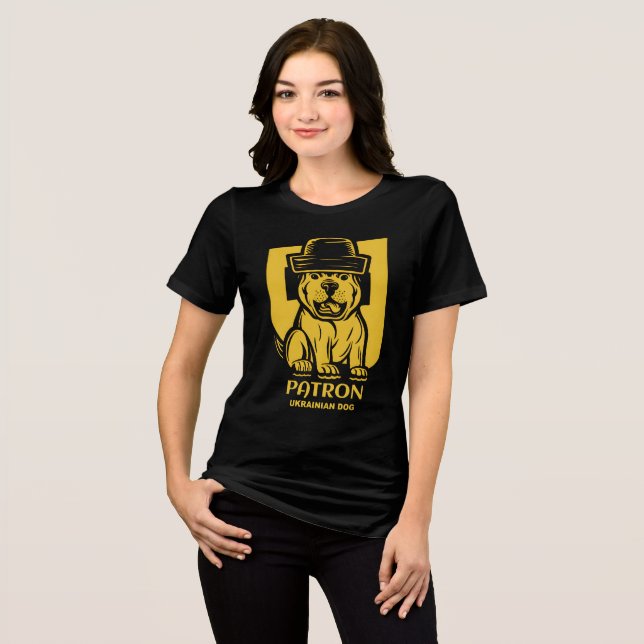 Patron den ukrainska Hund - Fet Graphic Women's T Shirt (Framsida Full)