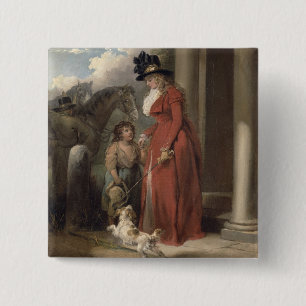 Patron dörr, c.1790 (olja på kanfas) knapp