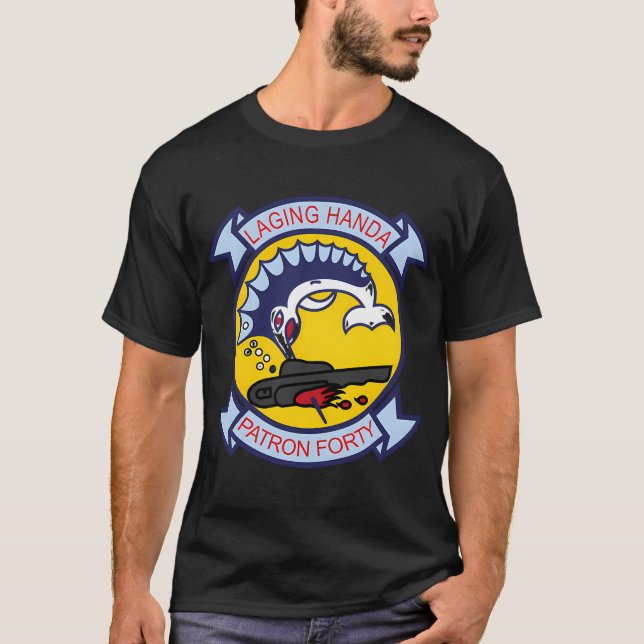 Patron Forty Laging Handa Marlin Marin Emblem T Shirt (Framsida)
