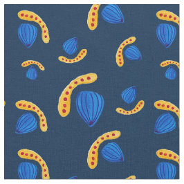 Patrón pintado a mano minimalista boho azul navy tyg