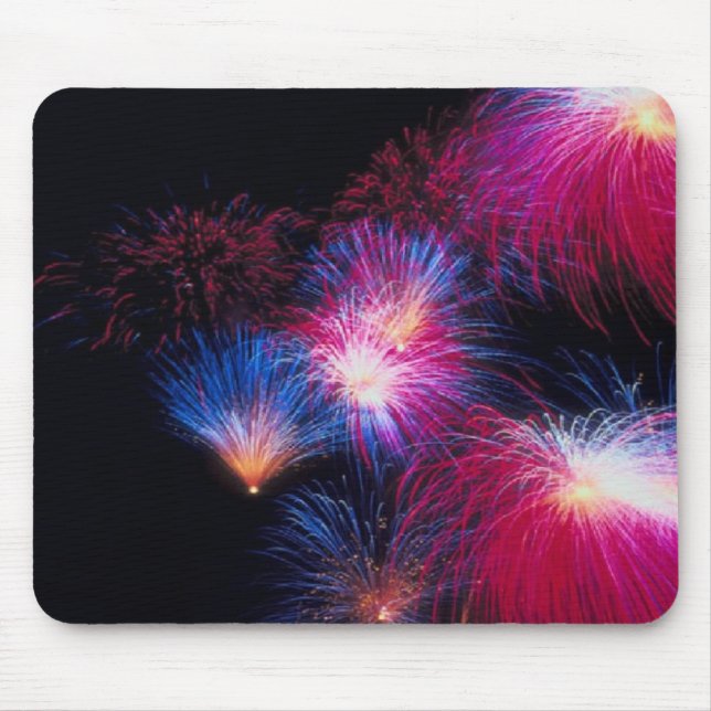 Patrotic fireballsfluga, fyrverkerier, mousepad musmatta (Framsidan)