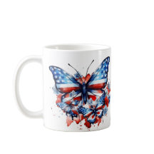 Patrotiskt Butterflies USA flagga 4 juli