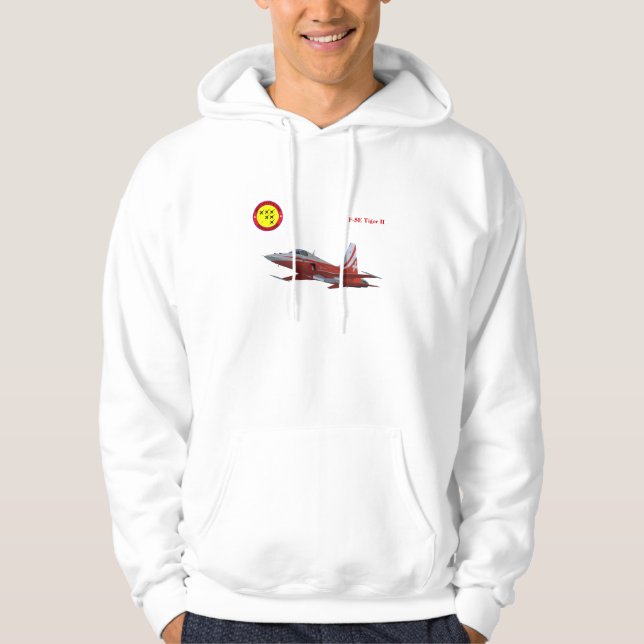 Patrouille Suisse F-5 tröja Sweatshirt Med Luva (Framsida)