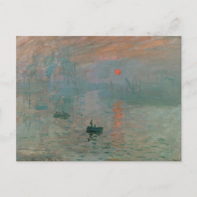 Påtryckning Soluppgång av Claude Monet Postcard Vykort (Framsida)