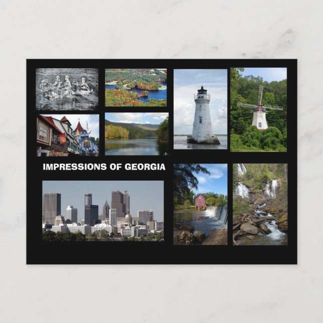 Påtryckningar av Georgiens vykort (Framsida)