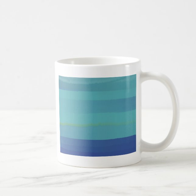 Påtryckningar i mål och blått kaffemugg (Höger)