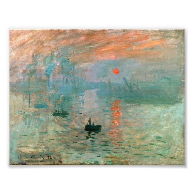 Påtryckningar, Soluppgång av Claude Monet Fototryck (Framsidan)