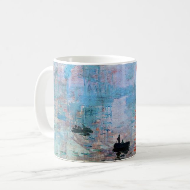 Påtryckningar, Soluppgång av Claude Monet Kaffemugg (Framsida vänster)