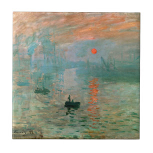 Påtryckningar, Soluppgång av Claude Monet Kakelplatta