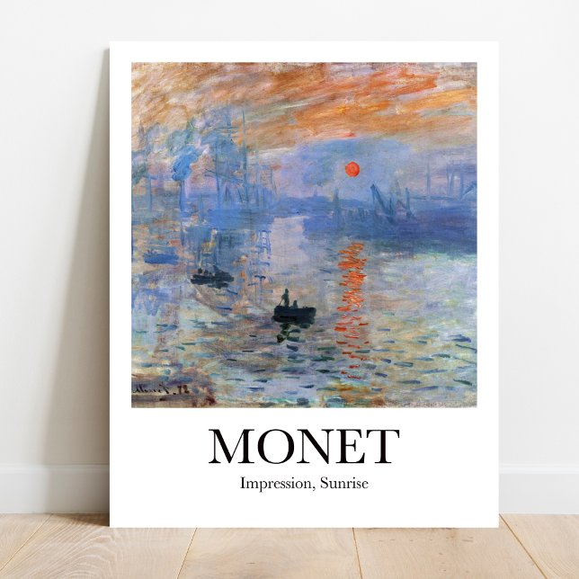 Påtryckningar, Soluppgång av Claude Monet Poster (Monet's Sunrise masterpiece: Own a piece of Impressionism! High-quality art poster)